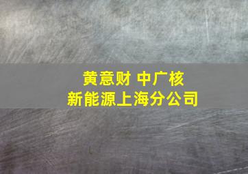 黄意财 中广核新能源上海分公司